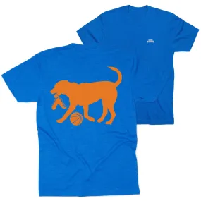 Basketball Short Sleeve T-Shirt - Basketball Dog (Back Design) 